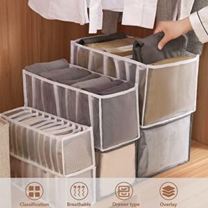 3 PCS Wardrobe Clothes Organizer, 7 Grids Clothes Organizer for Folded Clothes, Space Saving, Easy to Clean, Can be Used as Drawer Organizers for Clothing, Suitable for Pants Shirts Panty