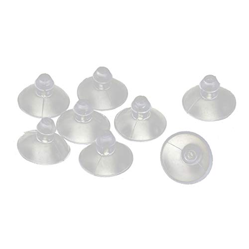 uxcell Rubber Home Desk Glass Transparent Anti-Collision Suction Cups Sucker Hanger Pads (Pack of 8)