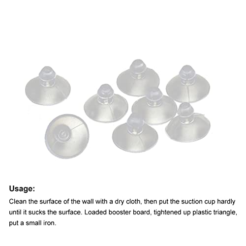 uxcell Rubber Home Desk Glass Transparent Anti-Collision Suction Cups Sucker Hanger Pads (Pack of 8)