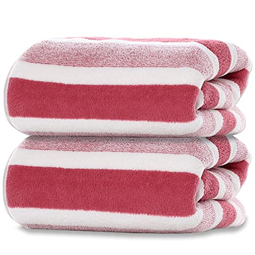 SOFTBATFY Microfiber Bath Towel Sheets, 2 Pack(35" x 70") Lightweight, Absorbent, Super Fluffy and Fast Drying Towel for Travel, Vacation, Fitness and Yoga (35" x 70", Pink)