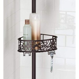 InterDesign Vine Constant Tension Shower Caddy – Bathroom Storage Shelves for Shampoo, Conditioner and Soap, Bronze