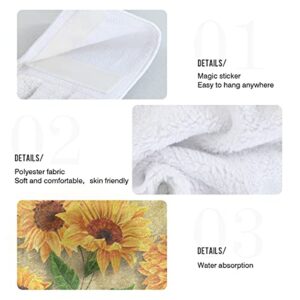 Giwawa You are My Sunshine Sunflower Kitchen Hand Towel 2 Pcs Sunflower Floral Dish Towels Absorbent Yellow Sunflowers Hanging Tie Towels Fast Drying Sunflower Towel for Bathroom 12x17in Clearance