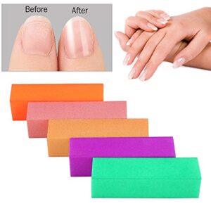 5pcs Nail Buffer Block, Sponge Nail Care Nail Art Buffer File Blocks Dead Skin Removers Sanding Nail Manicure Polish Tools Pedicure Supplies