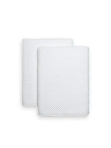 chortex honeycomb0 turkish cotton bath sheet, set of 2 (white)