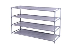 home basics 20 pair non-woven shoe rack (4-tier wide)