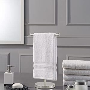 SunnyPoint Elite Heavy Weight Countertop Hand Towel Rack and Accessories Jewelry Stand; 16.5" Height (Satin Nickel, Stainless Steel Base)