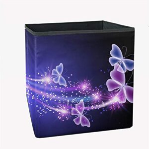 dremagia foldable storage box purple butterfly toy cube bin fabric closet basket container