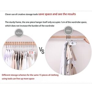 JFFLYIT Blouse Tree Hangers Multi-Layer Clothes Hangers 3 Pack 5 in 1 Non Slip Space Saving Closet Organizer Stainless Steel Shirt Hangers Coats Hangers（Black）