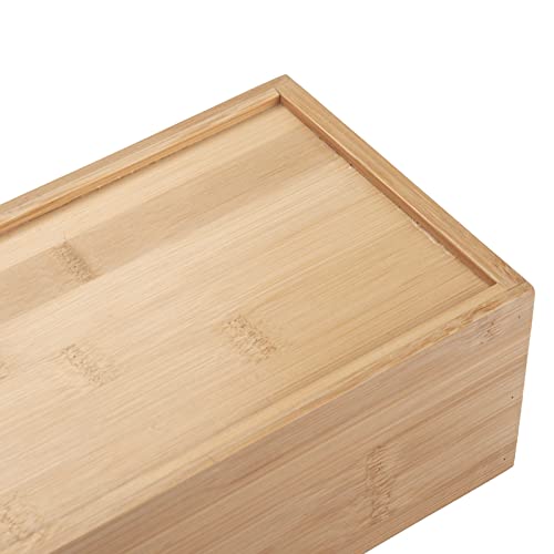 Bathroom Basket, 15 x 6 x 4 inch Toilet Paper Storage, Wood Basket Tray Organizer for Bathroom Vanity Counter Toilet Tank Topper