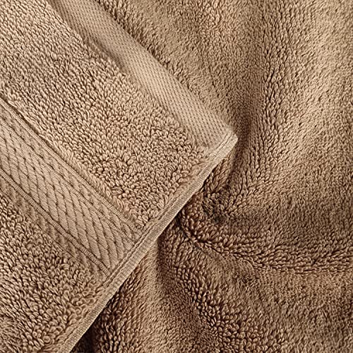 SUPERIOR Egyptian Cotton 2-Piece Solid Bath Sheet Set, Bath Sheet 34” x 68”, 800 GSM, 2-Pieces, Latte