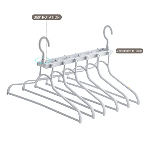 Juntaiher Coat Hangers Pants Hangers Space Saving for Closet Organizer Scarf Hangers Multifunctional Clothing Rack Clothes Hangers Closet Organization