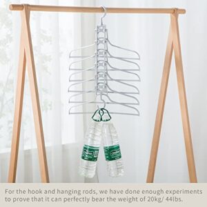 Juntaiher Coat Hangers Pants Hangers Space Saving for Closet Organizer Scarf Hangers Multifunctional Clothing Rack Clothes Hangers Closet Organization