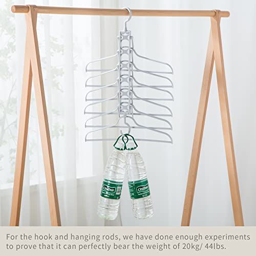 Juntaiher Coat Hangers Pants Hangers Space Saving for Closet Organizer Scarf Hangers Multifunctional Clothing Rack Clothes Hangers Closet Organization