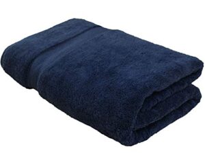 cotton & calm exquisitely plush and soft extra large bath towel (navy blue, 35" x 70", set of 1) premium 100% combed cotton oversized luxury bath sheet, pool towel, beach towel