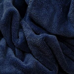 Cotton & Calm Exquisitely Plush and Soft Extra Large Bath Towel (Navy Blue, 35" x 70", Set of 1) Premium 100% Combed Cotton Oversized Luxury Bath Sheet, Pool Towel, Beach Towel