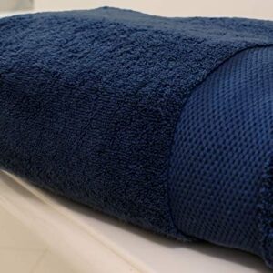 Cotton & Calm Exquisitely Plush and Soft Extra Large Bath Towel (Navy Blue, 35" x 70", Set of 1) Premium 100% Combed Cotton Oversized Luxury Bath Sheet, Pool Towel, Beach Towel