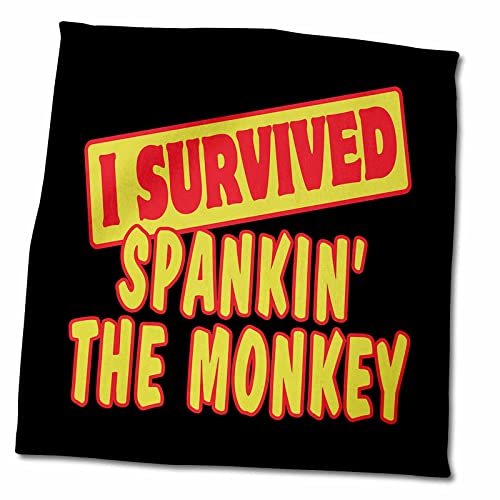 3dRose I Survived Spanking The Monkey Survial Pride And Humor Design - Towels (twl-118252-3)