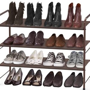 Simple Houseware 4-Tier + 3-Tier Shoe Rack Storage Organizer, Bronze