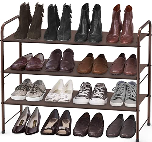 Simple Houseware 4-Tier + 3-Tier Shoe Rack Storage Organizer, Bronze