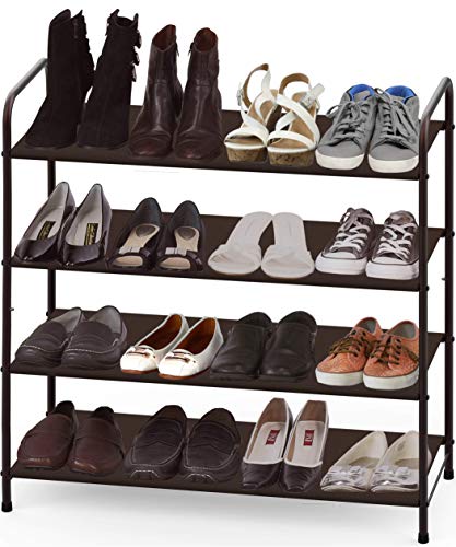 Simple Houseware 4-Tier + 3-Tier Shoe Rack Storage Organizer, Bronze