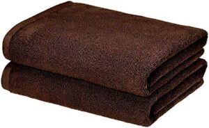 oba home cotton bath sheet towel (dark brown)