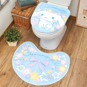 sanrio cinnamoroll cinnamon toilet - cover & mat for a two-piece set cleaning heating sb-526-s