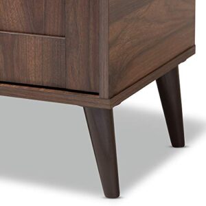 Baxton Studio Shoe Cabinets, One Size, Walnut