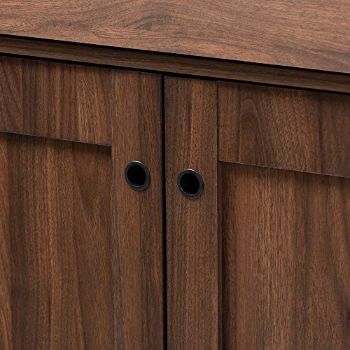 Baxton Studio Shoe Cabinets, One Size, Walnut