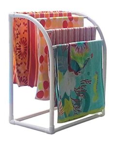 towelmaid original made in the usa 5 bar curved outdoor poolside storage towel rack