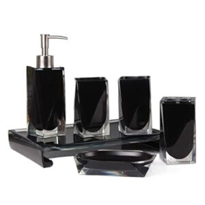 bkdfd black elegant bathroom set european bathroom toilet washing set brushing cup mouthwash cup set
