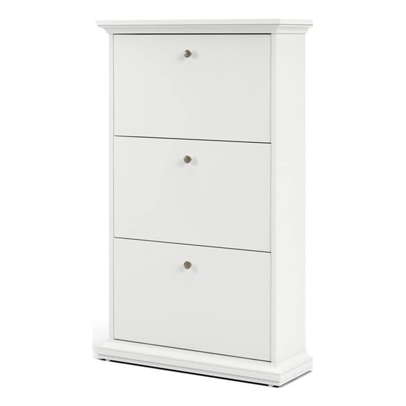 Tvilum Sonoma 3 Drawer Shoe Cabinet, White