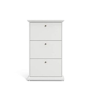 Tvilum Sonoma 3 Drawer Shoe Cabinet, White