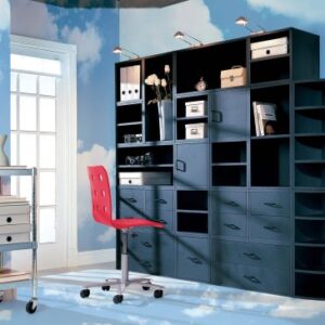 Foremost 340006 Modular 6-in-1 Shelf Cube Storage System, Black