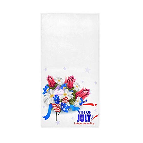 Tamniee Patriotic Hand Towels Guest Bathroom Towel Quality Premium Kitchen Dish Washcloth Home Decor 30 x 15 Inches for Guest Hotel Spa Gym Sport Yoga Home