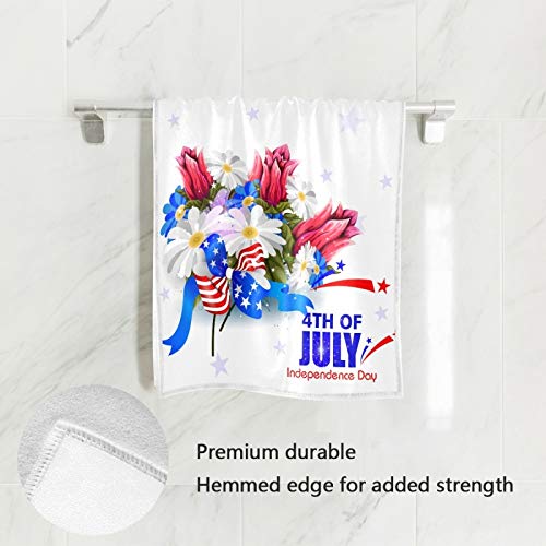 Tamniee Patriotic Hand Towels Guest Bathroom Towel Quality Premium Kitchen Dish Washcloth Home Decor 30 x 15 Inches for Guest Hotel Spa Gym Sport Yoga Home