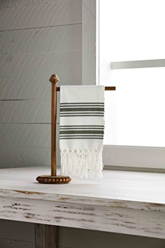 Mud Pie Striped Turkish Towels, Green