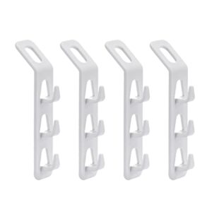 hanger connector hook 4pcs plastic hook cascading hangers space saving heavy duty wardrobe organizer bed bags for storage
