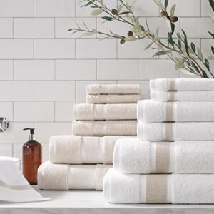 Aston & Arden Recycled Solid Turkish Bath Sheet - (Set of 1) Soft & Absorbent Eco-Friendly Aegean Cotton Blend, 600 GSM, Decorative Towel for Bathroom, Home, Hotel, and Salon, Wheat Beige