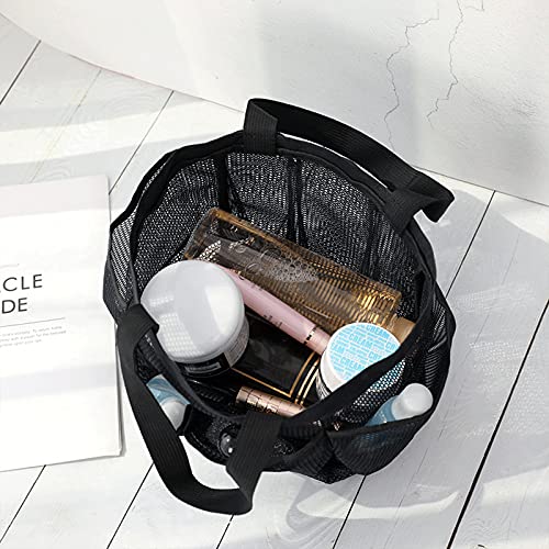 Mesh Shower Caddy Tote Quick Dry Shower Tote Bag for College Dorm Room Essentials Makeup Comestic Storage Basket with 9 Pocket Portable Travel Shoe Bag Set Toiletry and Bath Organizer Hanging Tote Bag