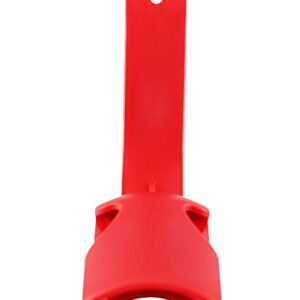 Home-X Shoe Helpers, Ergonomic Easy Shoe Helpers with Curved Handles for Pulling Shoes On, One Size Fits All, Durable Plastic for Multiple Uses, Set of 6, 6" L x 1 ¾” W x 1 ¼” H, Red