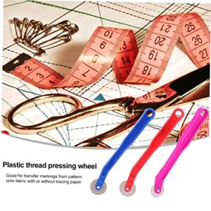 CORHAD 3pcs Marking Wheel Quilling Tool Sewing Tracing Wheel Leather Sewing Tools Cloth Tracing Wheel Fabric Serrate Tracing Wheel Cloth Spacing Wheel Toothed Cloth Wheel Round Plastic