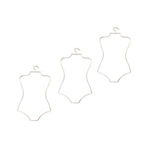 leefasy 3pcs body shape swimsuit hanger, girls unisex dress holder coat rack, clothing hanger bathing suit hanger for cloakroom closet laundry bedroom
