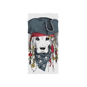 sinestour portrait of cocker spaniel dog in pirate hat hand towels for bathroom decorative guest hand towels multipurpose for gym and hotel