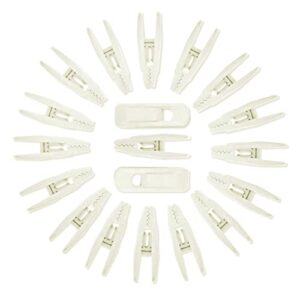 closet accessories velvet clips, 20 pack, durable non- breaking material, matching hangers of our brand and your existing velvet hanger, suitable to hang many types of clothes. (ivory)