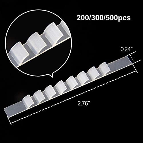 Non Slip Hanger Grips, 200PCS Self Adhesive Silicone Clothes Hanger Strips Clear with Fins for Clothing Hanger, 0.24 x 2.76in