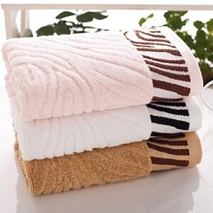 kissvian tiger striped bathroom hand towels set, absorbent soft bamboo fiber face towel for home(3pc, 13 x 29 inch)