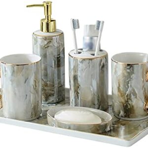 Bathroom Toiletries, Bathroom Five-Piece Set, Bathroom Toothbrush, Mouthwash Cup, Dental Ware, Ceramic Tray Set