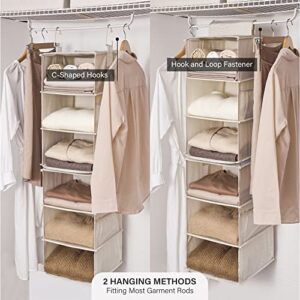 StorageWorks Two 3-Shelf Separable Closet Hanging Shelves with 3-Pack Storage Bins
