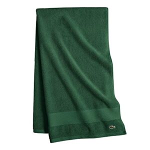 lacoste heritage supima cotton bath sheet, croc green, 35" x 70"