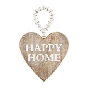 mud pie happy home heart hanger, brown